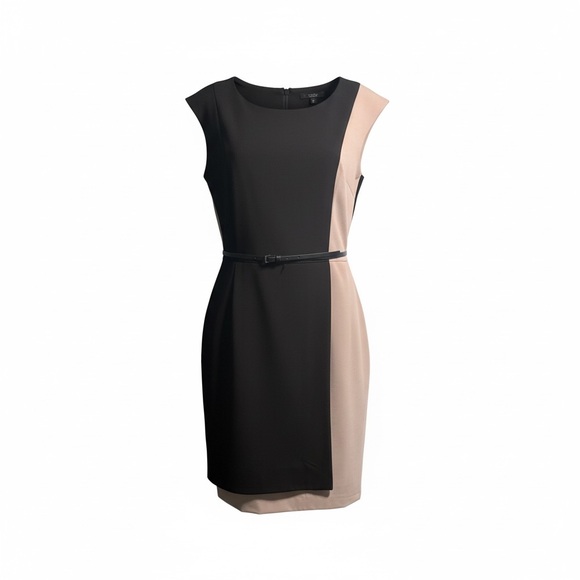 Calvin Klein Dresses & Skirts - Calvin Klein Colorblock Sheath Dress w/ Belt Black  Size 12